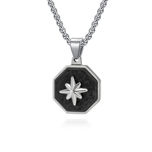 DPL MALE NECKLACE-26601-SSBK